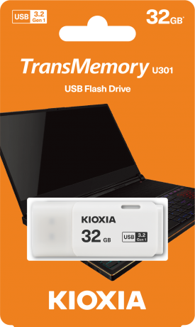 32GB USB3.2 GEN1 KIOXIA BEYAZ USB BELLEK LU301W032GG4