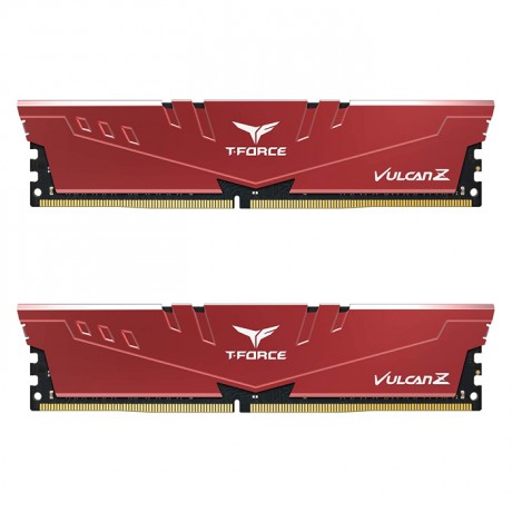 Team T-Force Vulcan Z Red 32GB 2x16GB 3200MHz CL16 DDR4 Gaming Ram (TLZRD432G3200HC16FDC01)