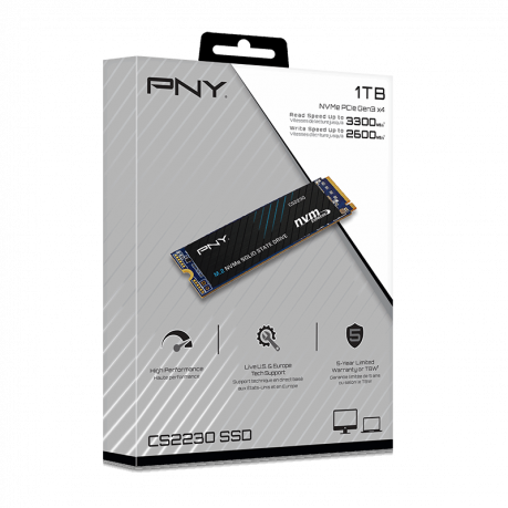 PNY CS2230 1 TB 3300/2600 NVMe PCIe M.2 SSD (M280CS2230-1TB-RB)