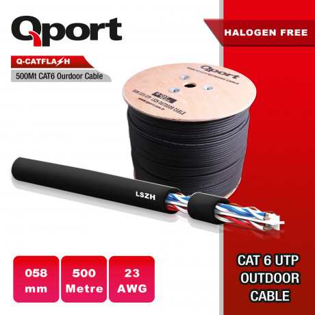 QPORT Q-CATFLASH 500M LSZH CAT6 OUTDOOR KABLO