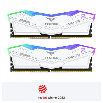 Team T-Force DELTA RGB White 32GB 2x16GB 6400Mhz DDR5 Gaming Ram CL40 (FF4D532G6400HC40BDC01)