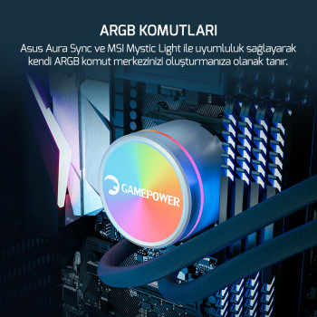 GAMEPOWER SKADI V2 360 AIO ARGB LIQUID COOLING