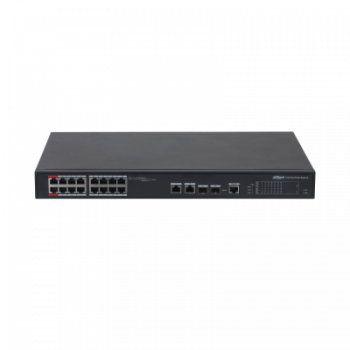 DAHUA PFS4218-16ET-240 16 PORT 16XFE-2XGE-2XGE/SFP YÖNETİLEBİLİR 240W POE SWİTCH