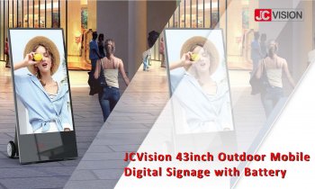 JCVision 43” Outdoor Mobile Digital Signage with Battery