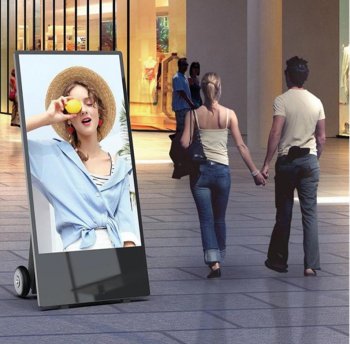 JCVision 43” Outdoor Mobile Digital Signage with Battery